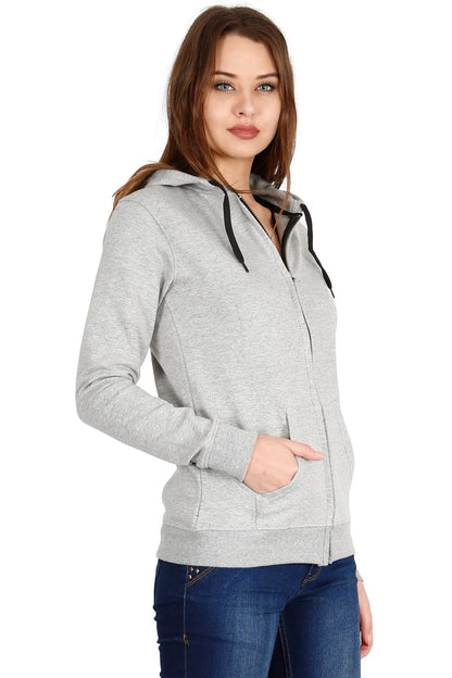 Fleximaa Women's Cotton Plain Full Sleeve Hoodies/Sweatshirt - fleximaa-so