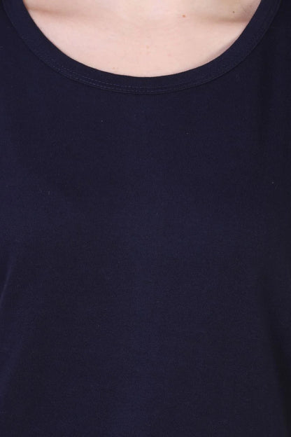 Fleximaa Women's Cotton Plain Round Neck Half Sleeve T-Shirt - fleximaa-so