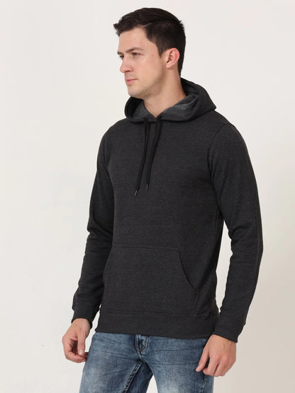 Fleximaa Men's Cotton Hooded Neck Plain Sweatshirt/Hoodies
