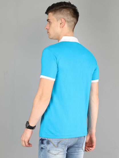 Fleximaa Men's Cotton Plain Polo Neck Half Sleeve T-Shirt - fleximaa-so